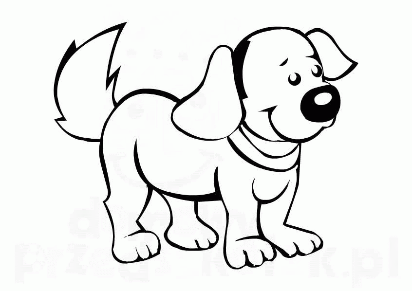 Uroczy Piesek - Kolorowanka do Druku dla Dzieci kolorowanka do druku